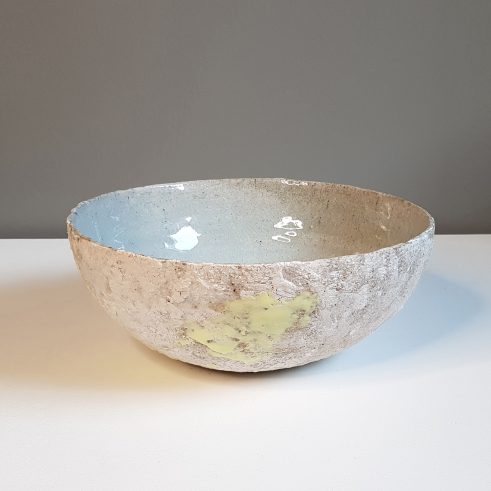 Serving Bowl with Yellow Splash
