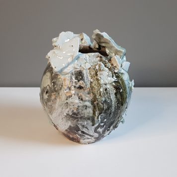 Mini Moon Jar – Blue-green, White III (view 1)
