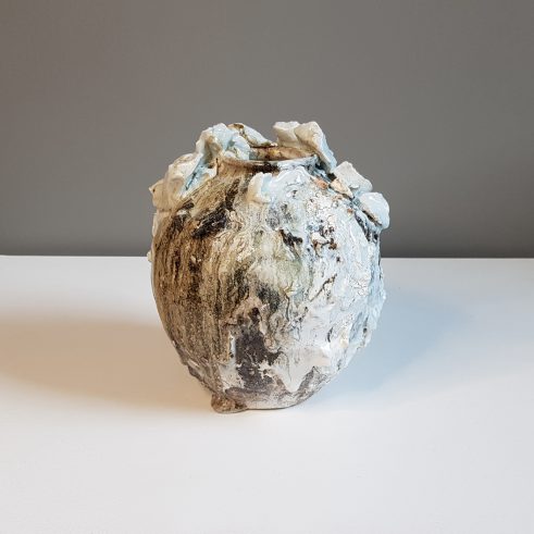 Mini Moon Jar – Blue-green, White I (view 1)