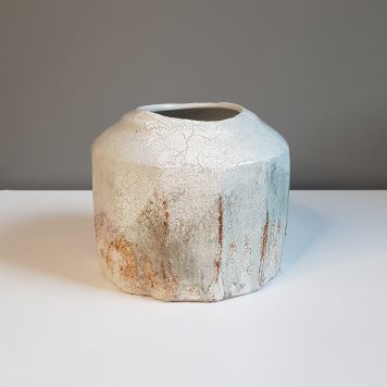 Shino Short Vase – White