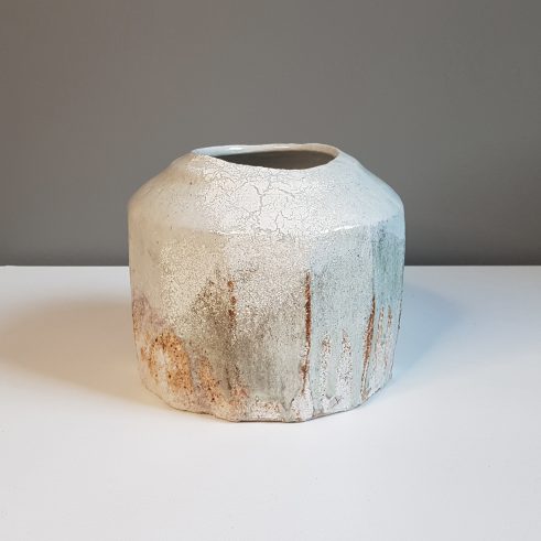 Shino Short Vase – White