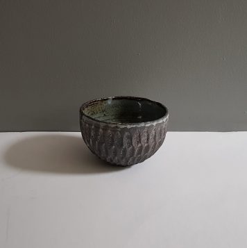 Dry Kohiki Cereal Bowl Flower Petal Horizontal Grey II