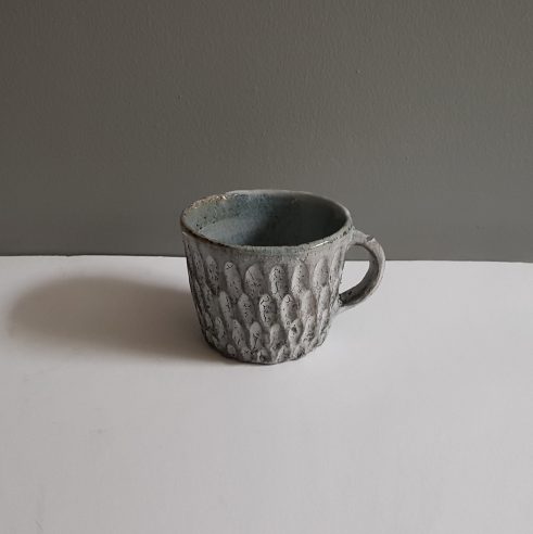 Dry Kohiki Mug Flower Petal Horizontal Grey II