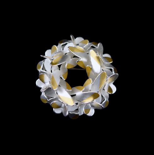 Circular Oval Flower Mini Brooch