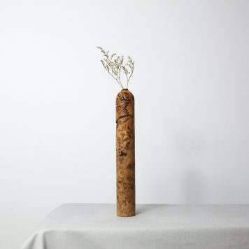 Tall Oak Burr Dried Flower Vase (#37)