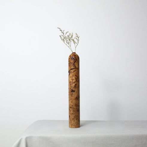 Tall Oak Burr Dried Flower Vase (#37)