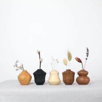 Set of Five Mixed Timbers Mini Dried Flower Vases (#56)