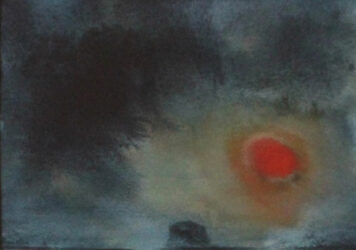 Bass Rock and Sun