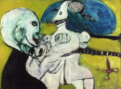 Woman with a Peacock in her Hair