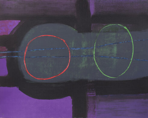 Two Circles on Purple