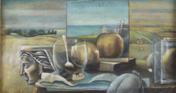Still Life with Glass, Apple and Spoon
