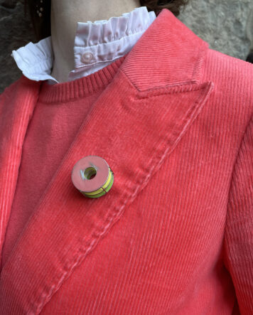 Coloured Flotsam Brooch (modelled)