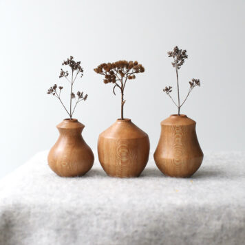 Set of 3 London Plane Mini Dried Flower Vases (#86)