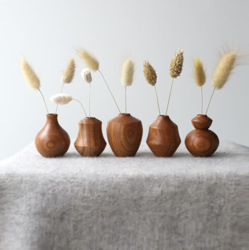 Set of 5 Elm Dried Flower Vases (#84)