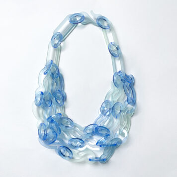 3 Strand Necklace in icy blues