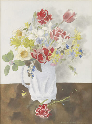 Still Life with Red Tulips and Daffodils