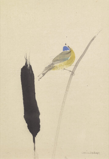 Sway, Blue Tit in Reedbed I