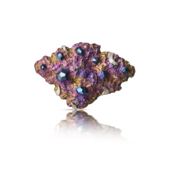 Niobium Crystal Rock Brooch