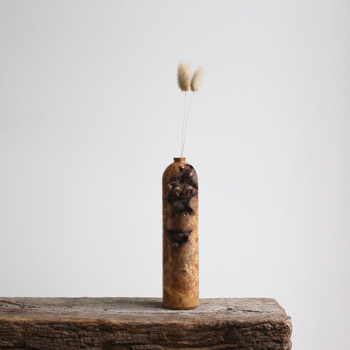 English Oak Burr Dried Flower Vase #295