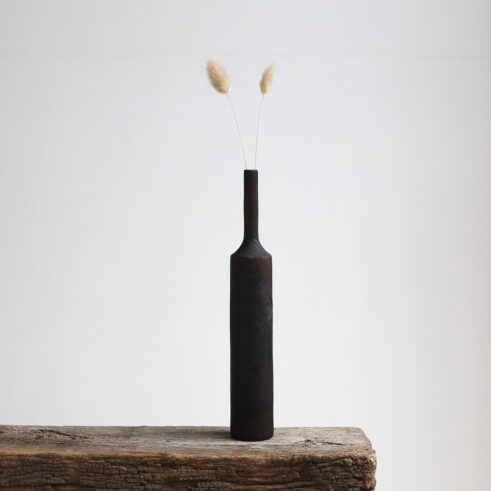 Charred Ash Dried Flower Vase #299