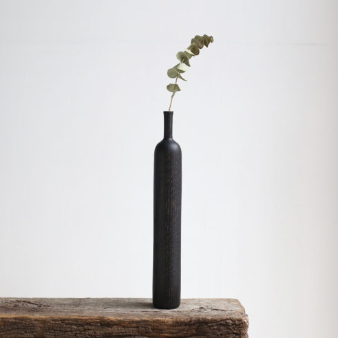 Ebonised Chestnut Dried Flower Vase #300