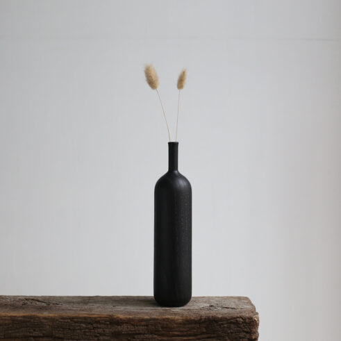 Ebonised Chestnut Dried Flower Vase #302