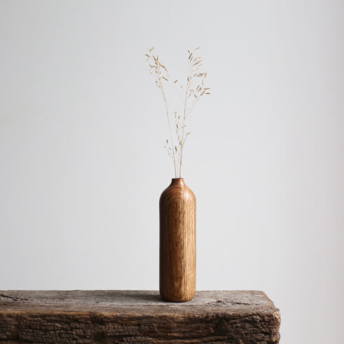 Brown Oak Dried Flower Vase #311