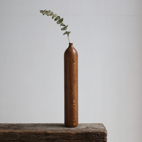 Brown Oak Dried Flower Vase #313