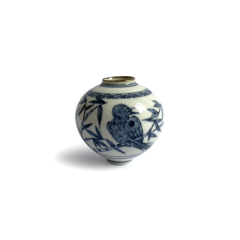Moon Jar – Bird & Bamboo