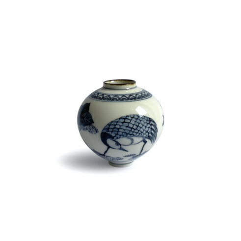 Moon Jar – Bird & Flowers