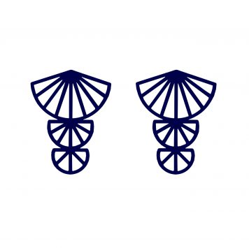 Periphery Earrings (navy)