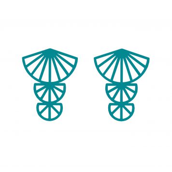 Periphery Earrings (teal)