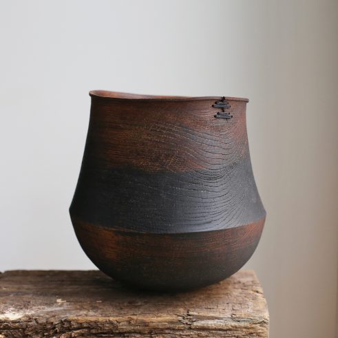 Mended Oak Artefact Vessel #132