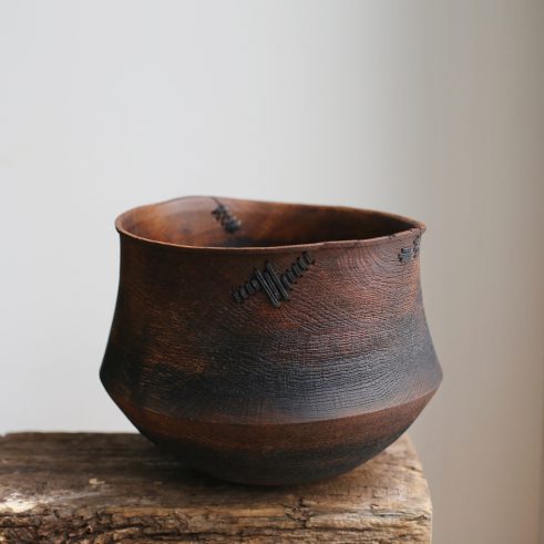 Mended Oak Artefact Vessel #133