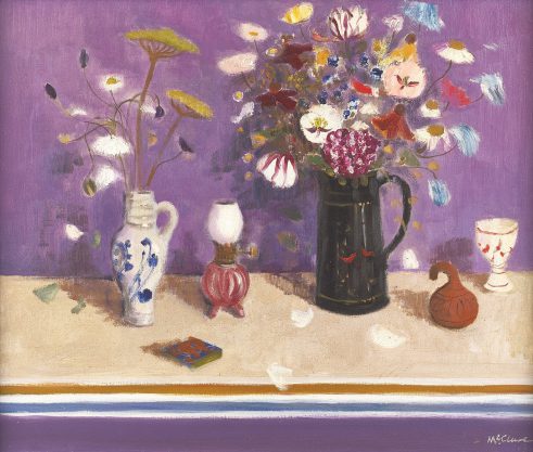Flowers and Black Jug