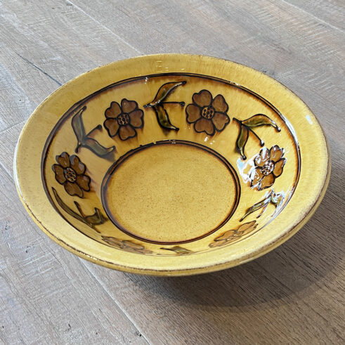 Yellow Floral Bowl