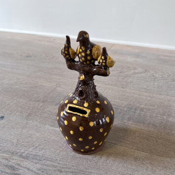 Polka Dot Bird Whistle Moneybox