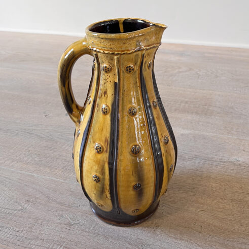Black and Honey Slender Button Jug