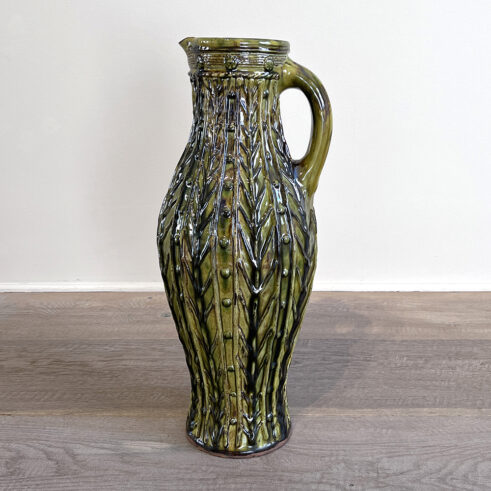 Green Very Large Vein Baluster Jug