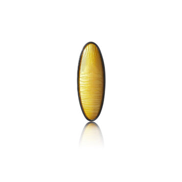 Yellow Oval Day Brooch