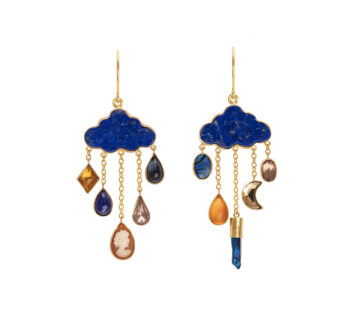 Cloud & Rain Chain Drop Earrings