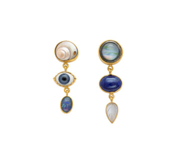 Three Charm Moving Drop Earrings I