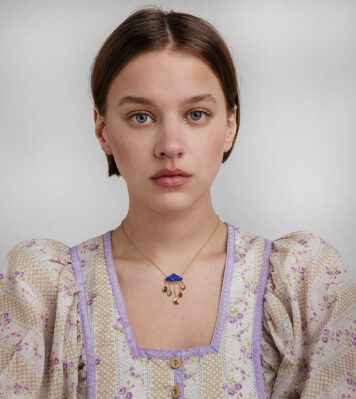 Cloud & Rain Chain Drop Necklace