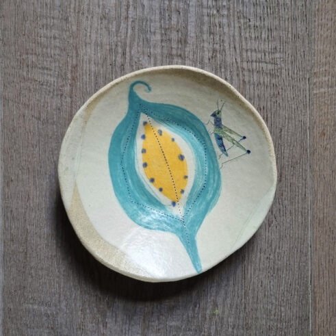Grasshopper & Leaf Plate