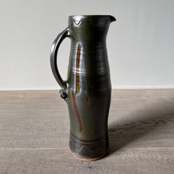 Tall Green Mediaeval Jug