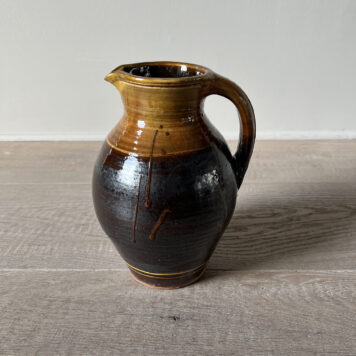 Round Black and Gold Jug