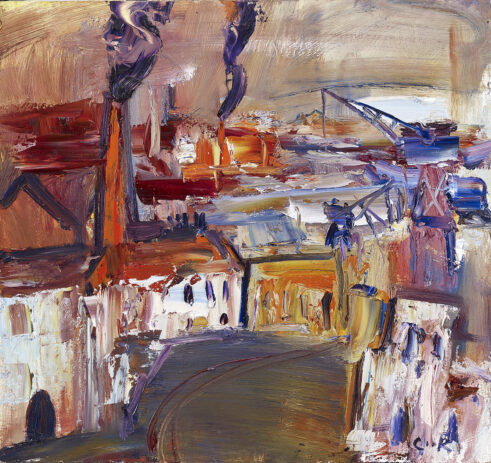 Evening Light Hitting Factory