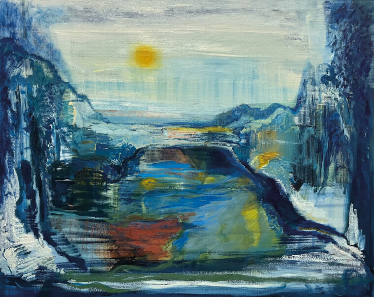 High Lake Overlooking the Plains