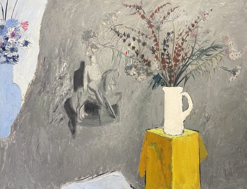 Still Life with Flowers and Figurine
