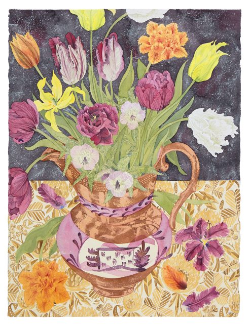 Colin’s Jug with Tulips and Hellebores